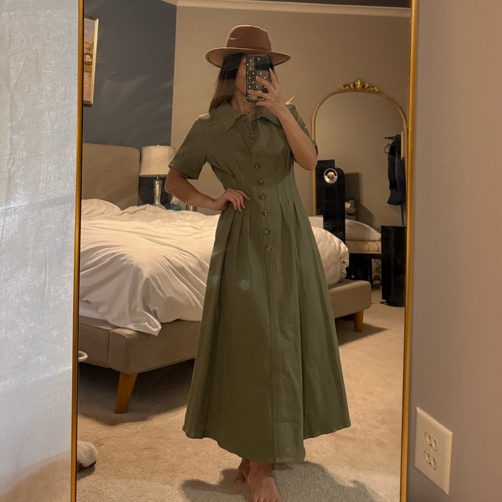 Gingham and Heels Francine Midi Dress (Australian size 6)